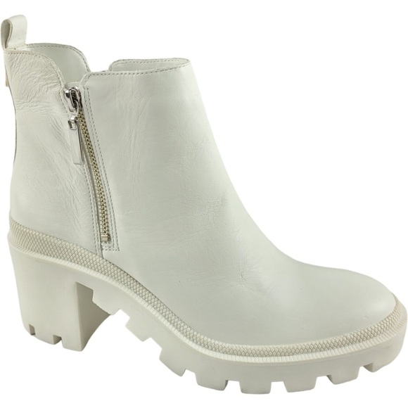 NWOB GB the Change So-Lution Sustainable Leather Chunky Lug Sole Booties - Picture 1 of 14